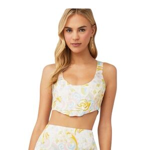 For Love and Lemons Crop Top Aiko Floral Print Bustier NWT XS